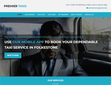 Tablet Screenshot of premiertaxisfolkestone.co.uk